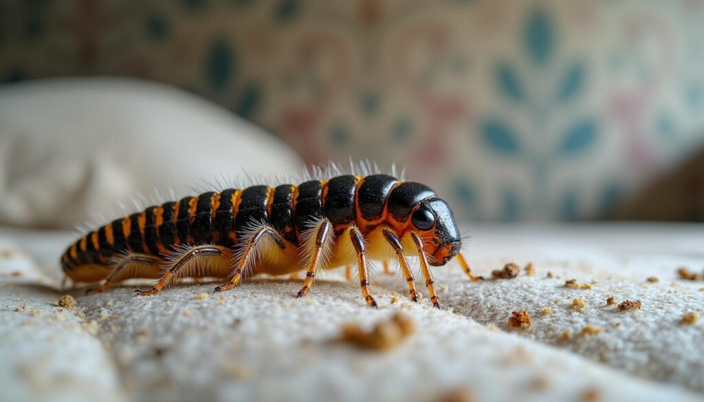 découvrez comment la larve d'anthrène matelas impacte la qualité de l'air intérieur et pourquoi son infestation représente un enjeu de santé urbaine souvent méconnu à traiter.