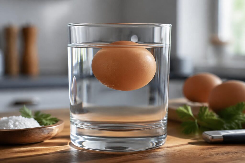 découvrez le principe physique de flottabilité expliqué à travers le test de l'œuf dans l'eau et ses applications pratiques pour évaluer la fraîcheur des œufs en cuisine.