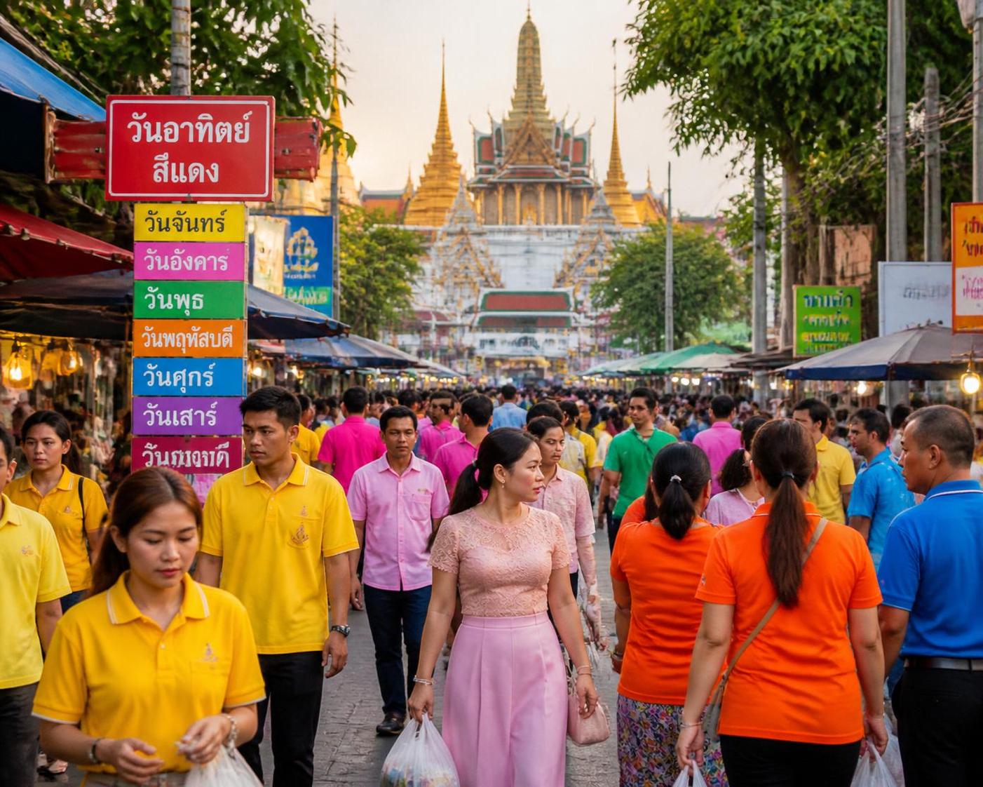 Couleur à éviter en Thaïlande : codes culturels et symboliques à connaître dans les villes thaïlandaises 2 découvrez les couleurs à éviter en thaïlande et comprenez les codes culturels et symboliques importants dans les différentes villes thaïlandaises pour respecter les traditions locales.