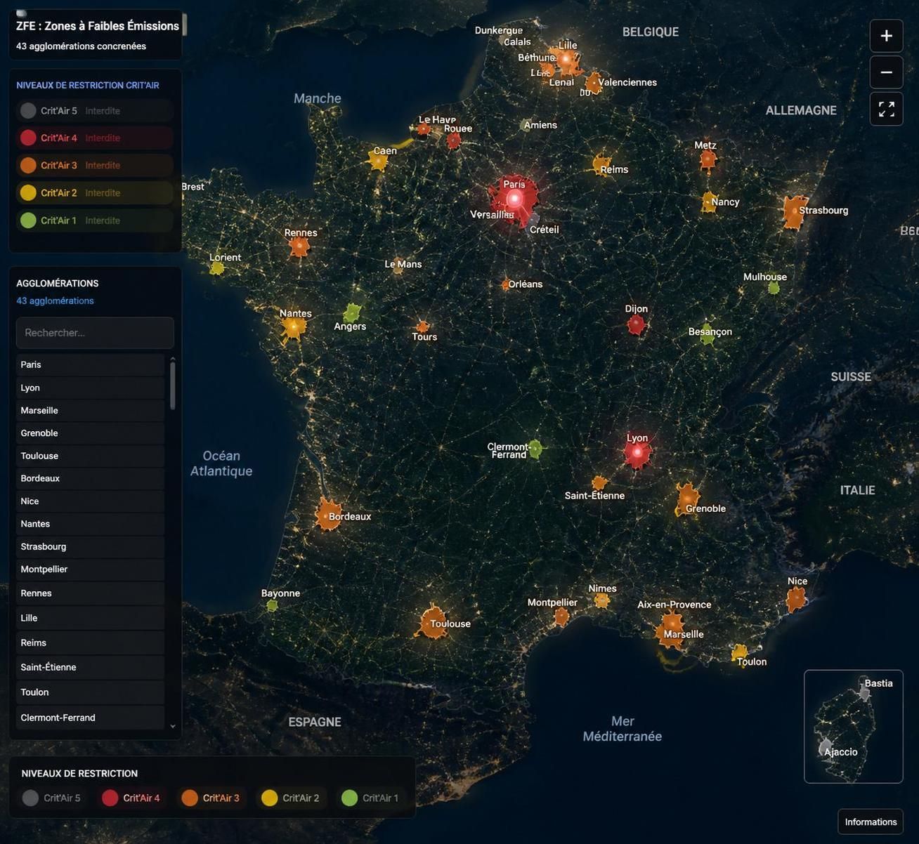Carte des ZFE en France : toutes les zones actives en 2026 2 découvrez la carte des zones à faibles émissions (zfe) en france, avec toutes les zones actives prévues pour 2026. informez-vous sur les restrictions de circulation et préparez-vous aux nouvelles régulations environnementales.