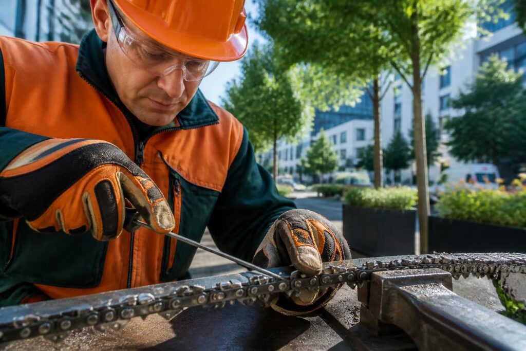 apprenez à affûter efficacement la chaîne de votre tronçonneuse pour un entretien optimal et sécurisé des espaces arborés urbains. guide pratique et conseils d'experts.