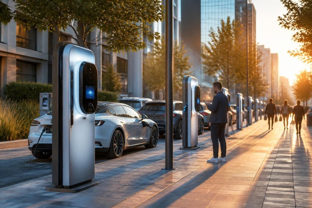 découvrez l'intérêt des bornes de recharge connectées et les enjeux de leur déploiement en milieu urbain pour faciliter la mobilité électrique.